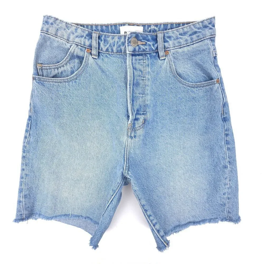ROLLAS Free People Super Mirage Jean Shorts Boho 70s Vintage High Rise Bermuda
